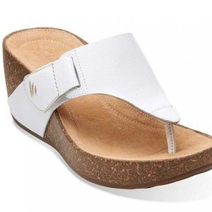 NEW! Clark's Leather Wedges